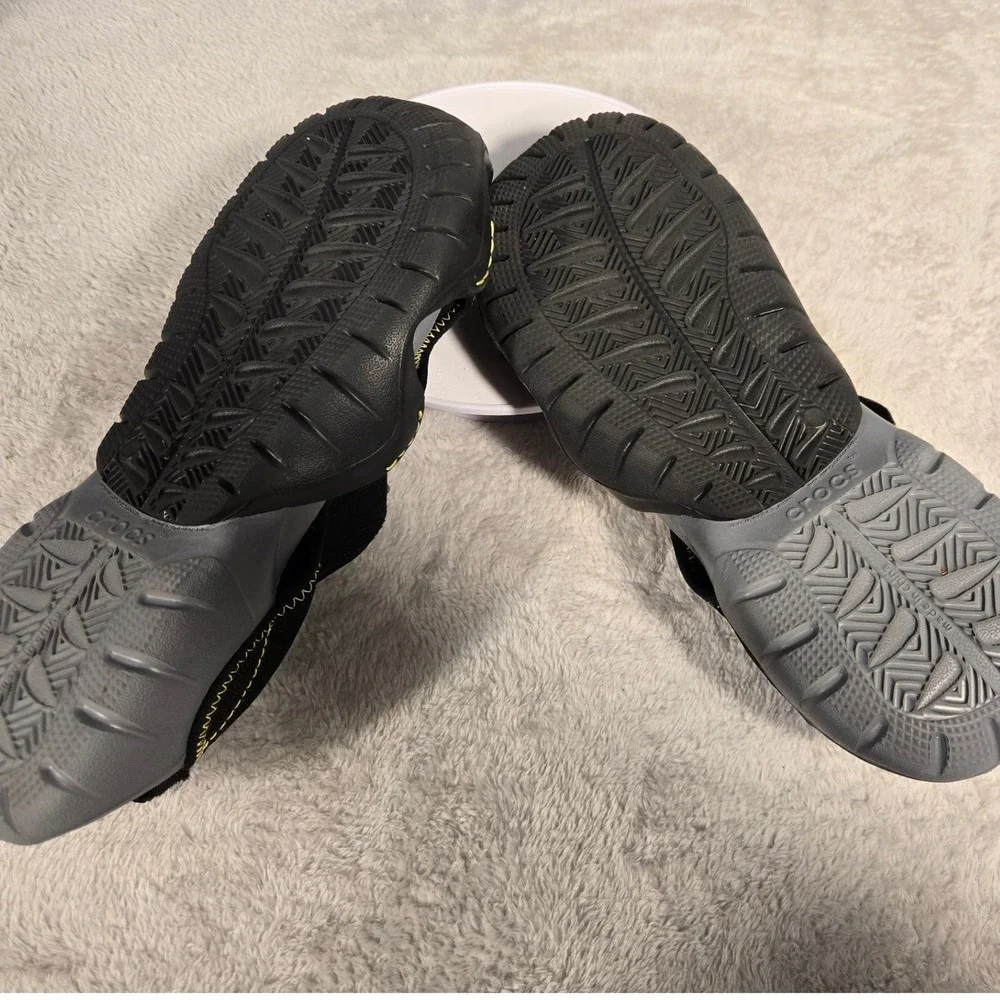 Crocs‎ Swiftwater Mesh Sandals Mens Black Yellow Water Shoes Hiking Outdoor
